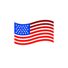 waving American flag vector illustration