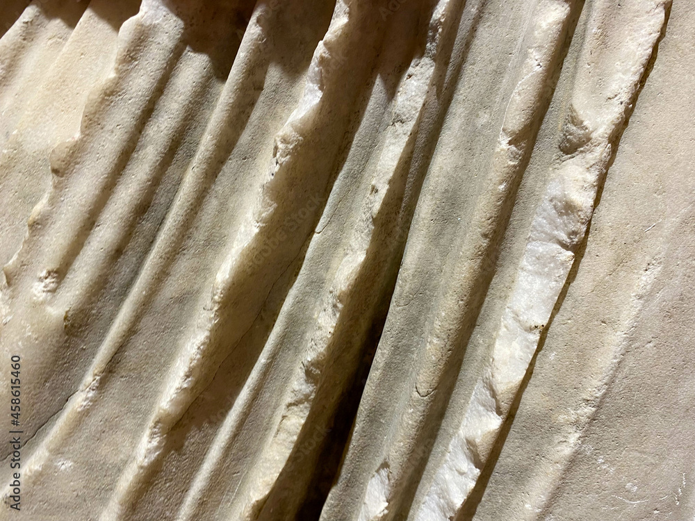 Poster texture of light gray marble with white lines of a pattern, macro background. ivory color stone back