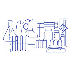 medical equipment medical consumables line vector art