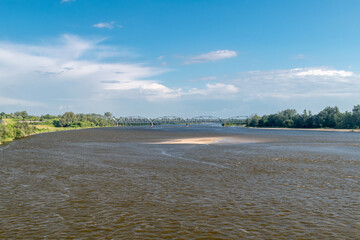 Vistula River in Deblin. Vistula is the longest river in Poland and the 9th-longest river in Europe.