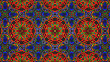 Abstract multicolored symmetrical kaleidoscope background