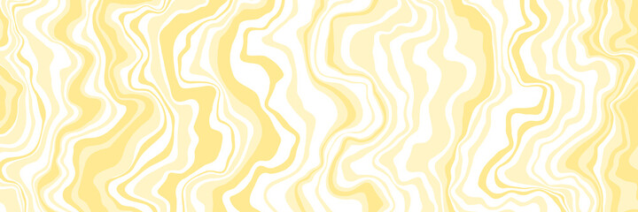 Abstract liquid background. Marble texture, natural stone, free spill of paint. Vector illustration. Long horizontal banner.