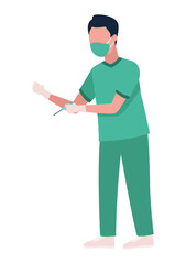 male doctor with syringe