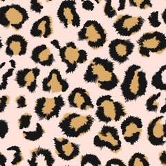 Animal skin leopard seamless pattern. cheetah, Jaguar, panther, leopard fur.