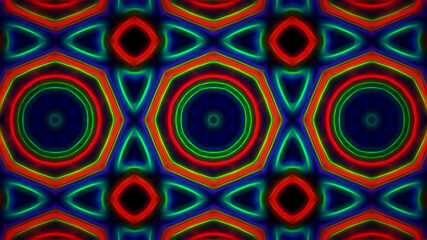 Abstract multicolored symmetrical kaleidoscope background