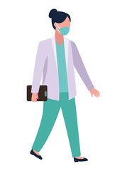 female doctor with mask
