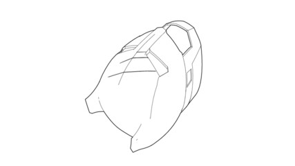 Armored Helmet Illustration