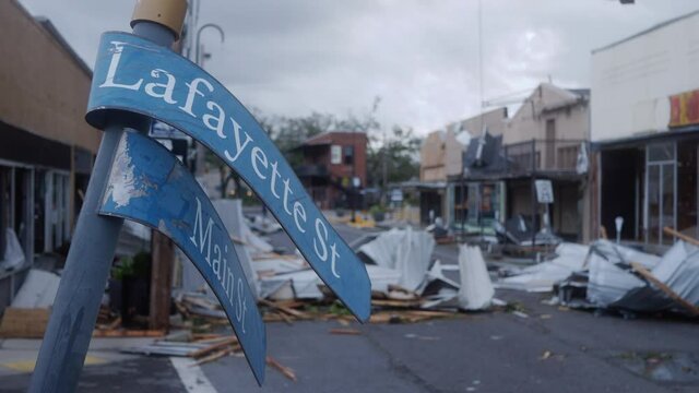 The Aftermath of Hurricane Ida In Houma, LA USA