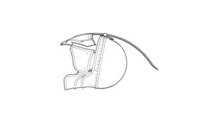 Medieval Battle Helmet Illustration