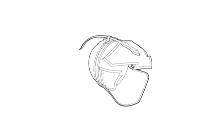 Medieval Battle Helmet Illustration