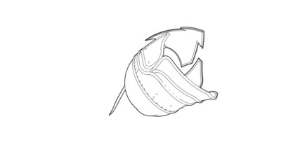Medieval Battle Helmet Illustration