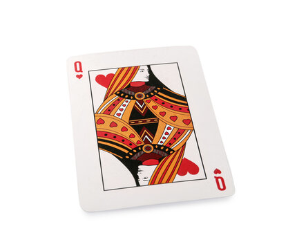 Playing card for poker on white background