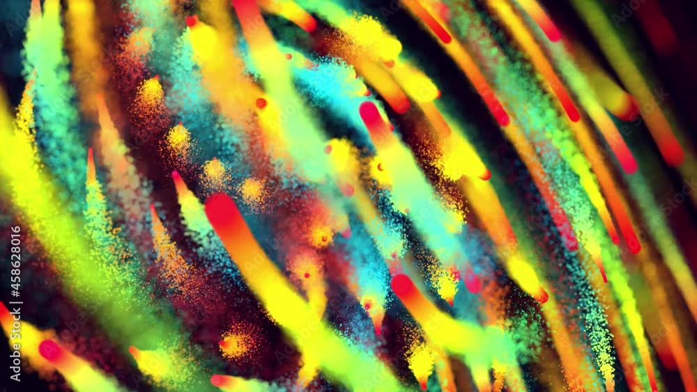 Poster magic particles form beatuful trails. swirl structure. 3d render abstract colorful explosion with lu