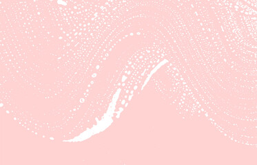 Grunge texture. Distress pink rough trace. Gorgeou