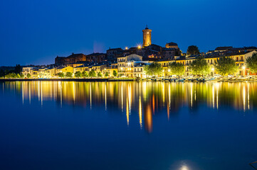 View of the village of Marta by night