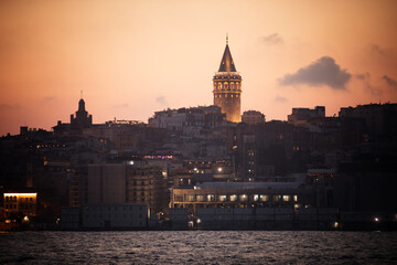 Fototapeta premium Galata tower, in Istanbul, Turkey