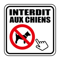 Logo interdit aux chiens.