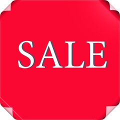 sale text with red background