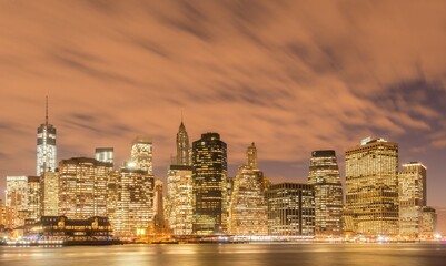 Obraz premium View of lower Manhattan from Brooklyn