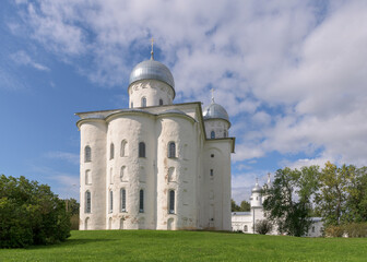 The St George Cathedral in the St George (Yuriev) Monastery. Veliky Novgorod