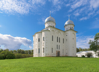 The St George Cathedral in the St George (Yuriev) Monastery. Veliky Novgorod