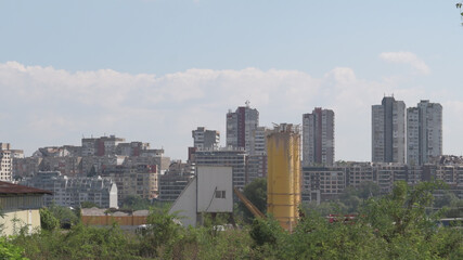 Bulgaria, Sofia Industrial Power Generator Construction Crane on Public Land