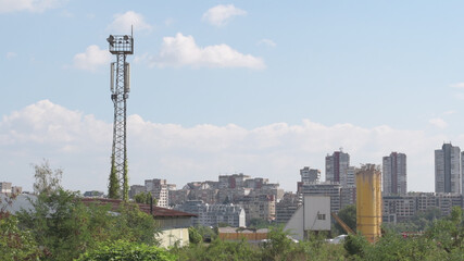 Bulgaria, Sofia Industrial Power Generator Construction Crane on Public Land