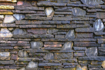 texture of a stone wall. Gray stone wall background. Stone wall as a background or texture. Old castle stone wall texture background.