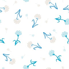 Summer Love Floral in White Background Color Vector Seamless Pattern