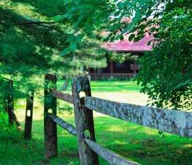 Naklejka premium fence in the countryside