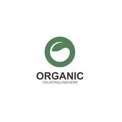 o letter organic leaves icon vector concept  design template