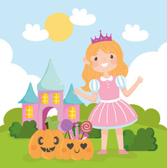 happy girl in costume