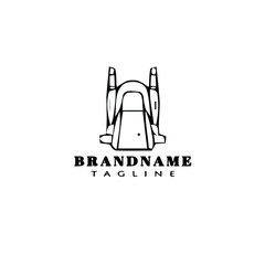 creative bounce house logo cartoon icon design template black isolated vector illustration