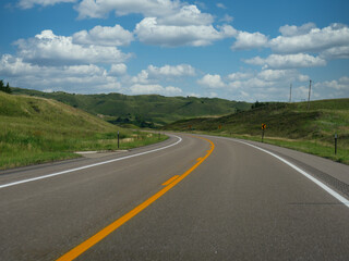 Beautiful landscape along Highway 183 in Nebraska, USA.