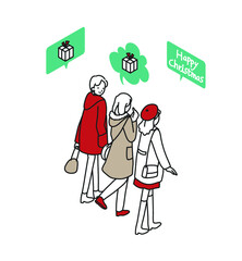 クリスマスの女の子達