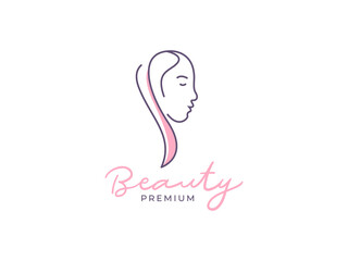 beauty illustrations logo design concept