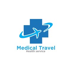 Obraz premium medical travel logo designs simple modern for health world service