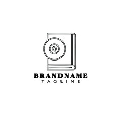 document disk logo template icon design vector illustration