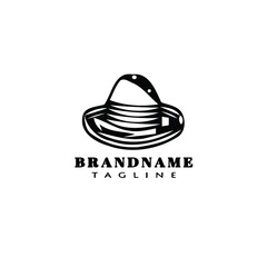 hat logo cartoon icon simple template black isolated vector illustration
