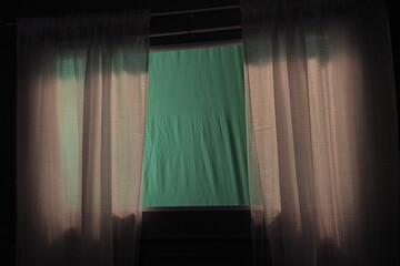 captura de una ventana en pantalla verde para el croma de la película