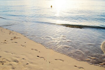 Fine whit sand at Taga Beach, Tinian, Northern Mariana Islands