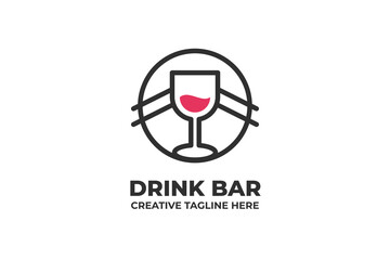 Fototapeta premium Drink Bar Cafe Business Logo