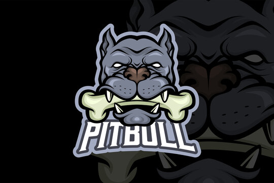 Pitbull Head - Esport Logo Template