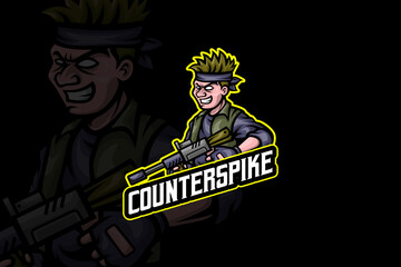Counter Spike - Esport Logo Template