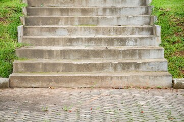 stair in nature garden at country Chiang Mai , Thailand