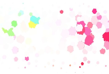 Light Pink, Yellow vector background with abstract shapes.