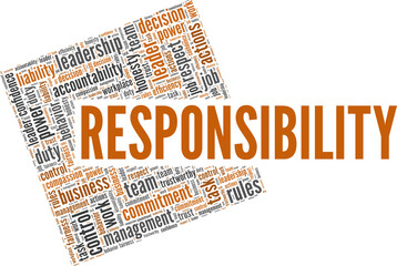 Responsibility vector illustration word cloud isolated on a white background.