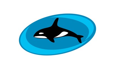 brand orca whale fish logo