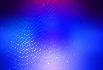 Dark Pink, Blue vector Blurred bubbles on abstract background with colorful gradient.