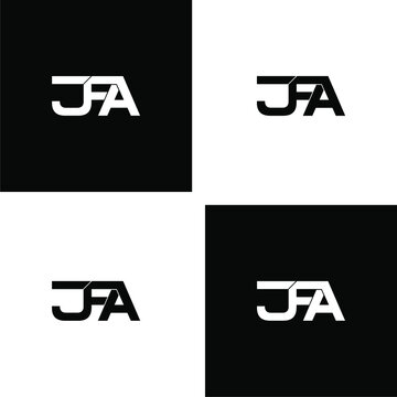 jfa initial letter monogram logo design set